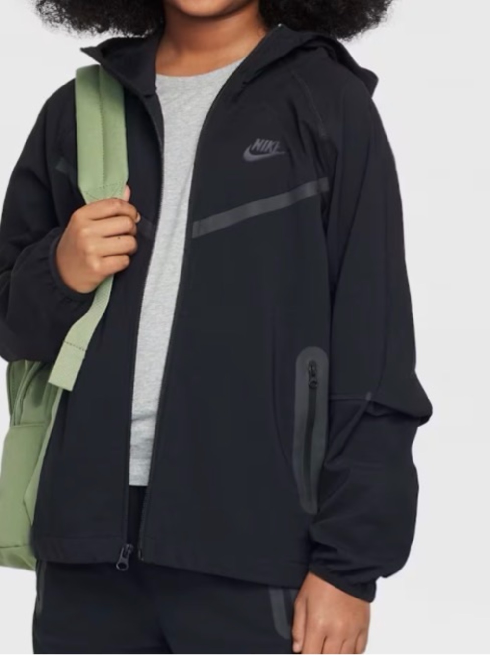 Nike Tech Youth Small Black Hoodie NWT